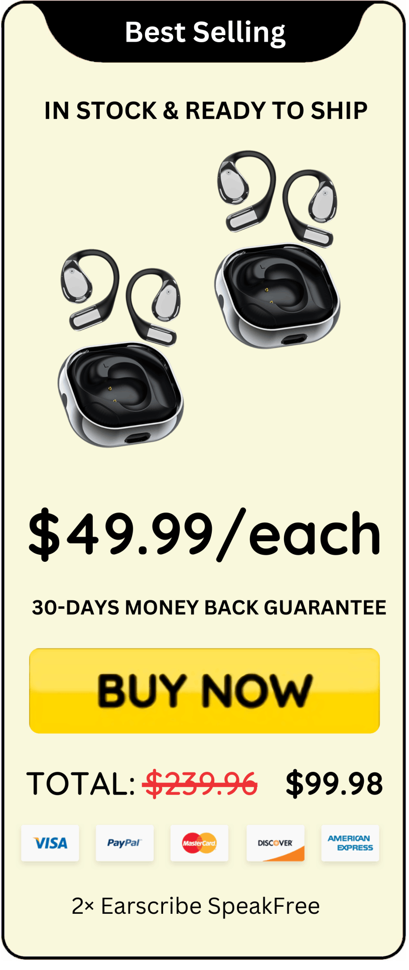 Earscribe SpeakFree offer price 